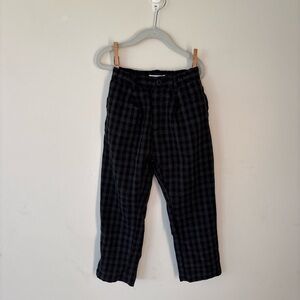 Zara Checkered Black and Gray Trousers